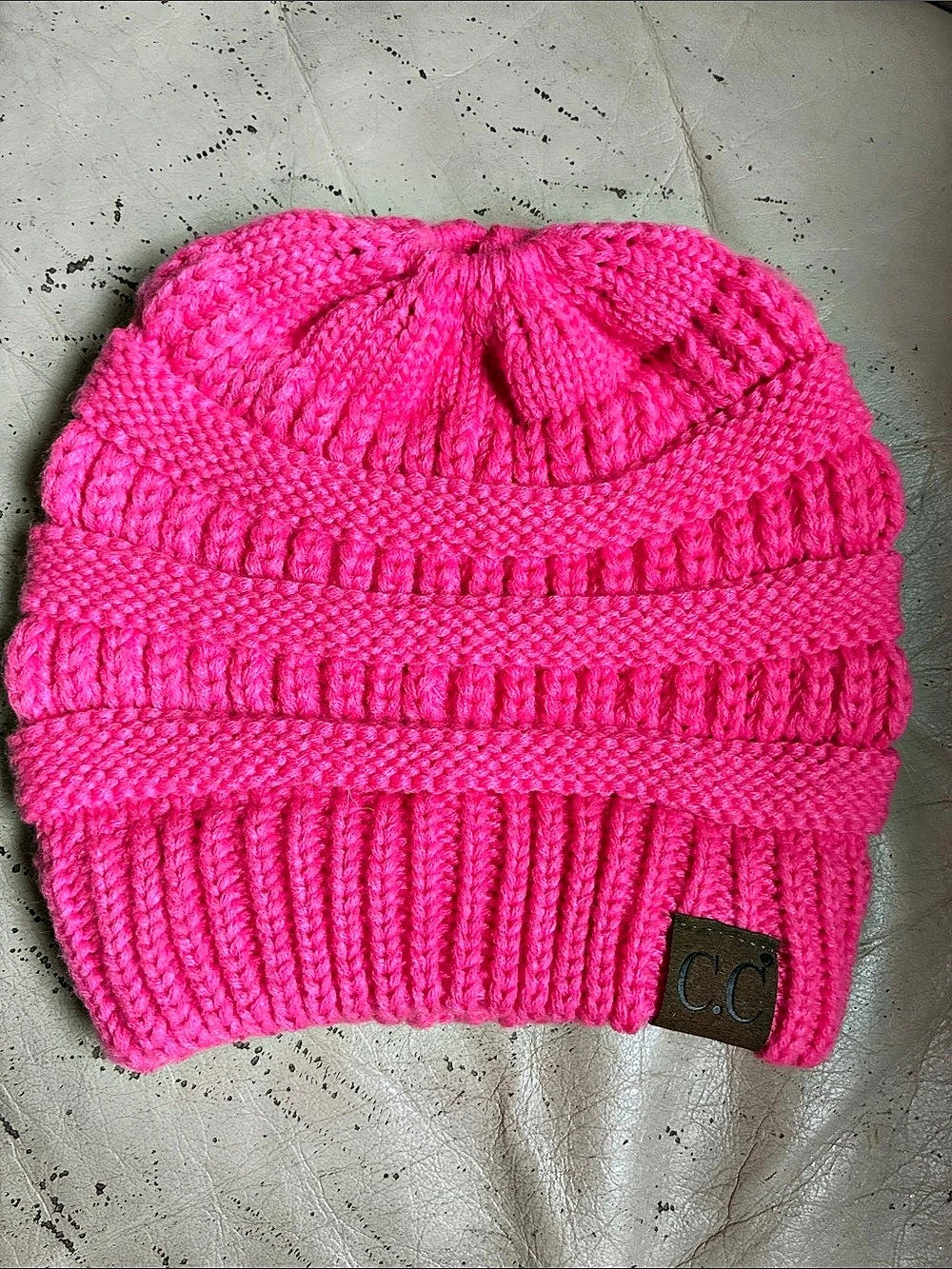 C.C Knit Beanie in Pink Like New